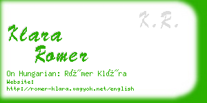 klara romer business card